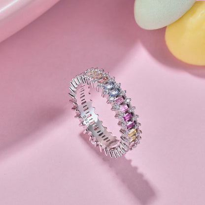 [Olivia JW]Splashy Ornate Emerald Cut Cocktail Ring