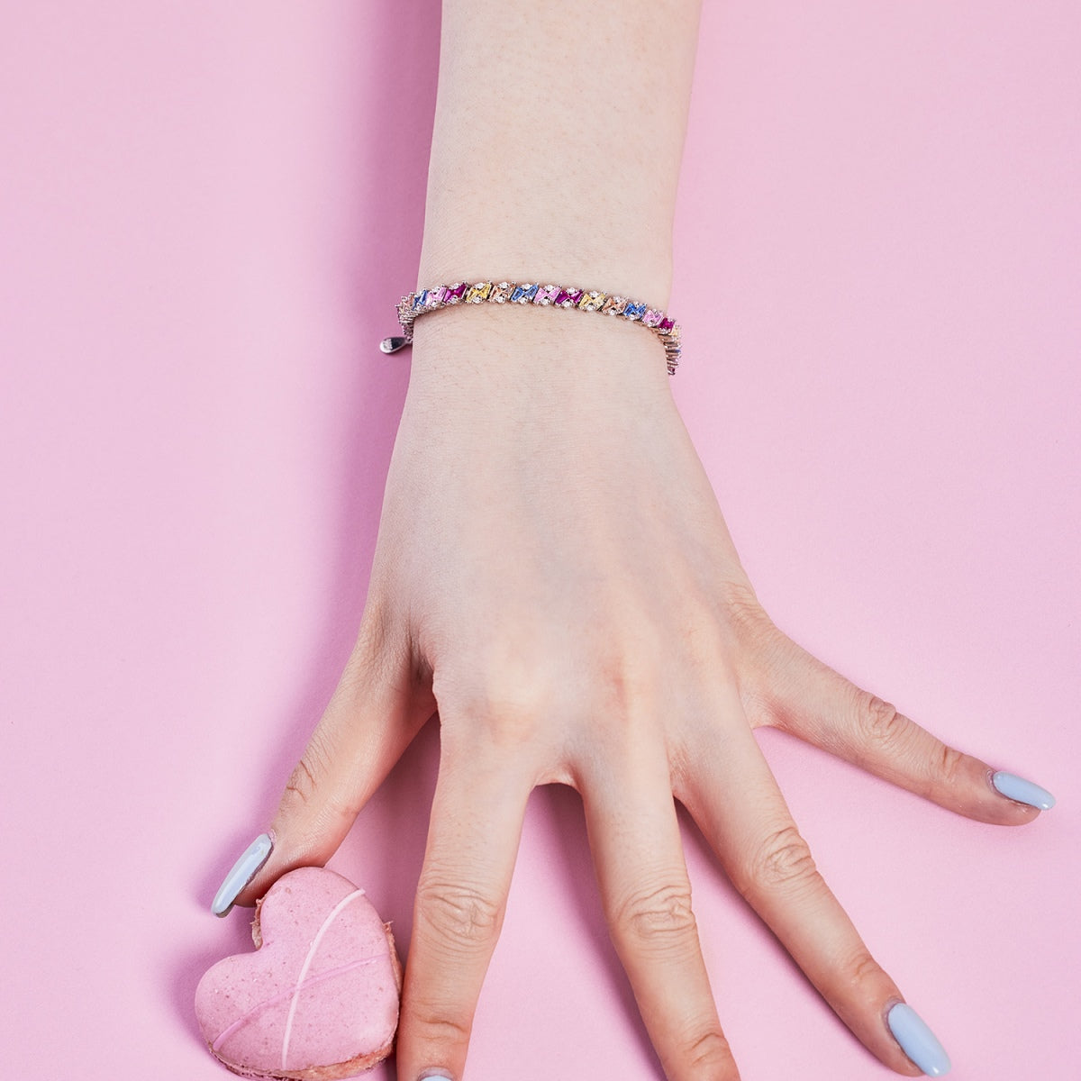 [Olivia JW]Ornate Sparkling Multi Cut Party Bracelet