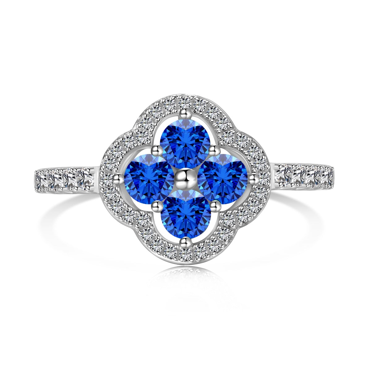 [Olivia JW]Four Leaf Clover Flower Design Ring