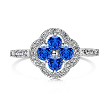 [Olivia JW]Four Leaf Clover Flower Design Ring