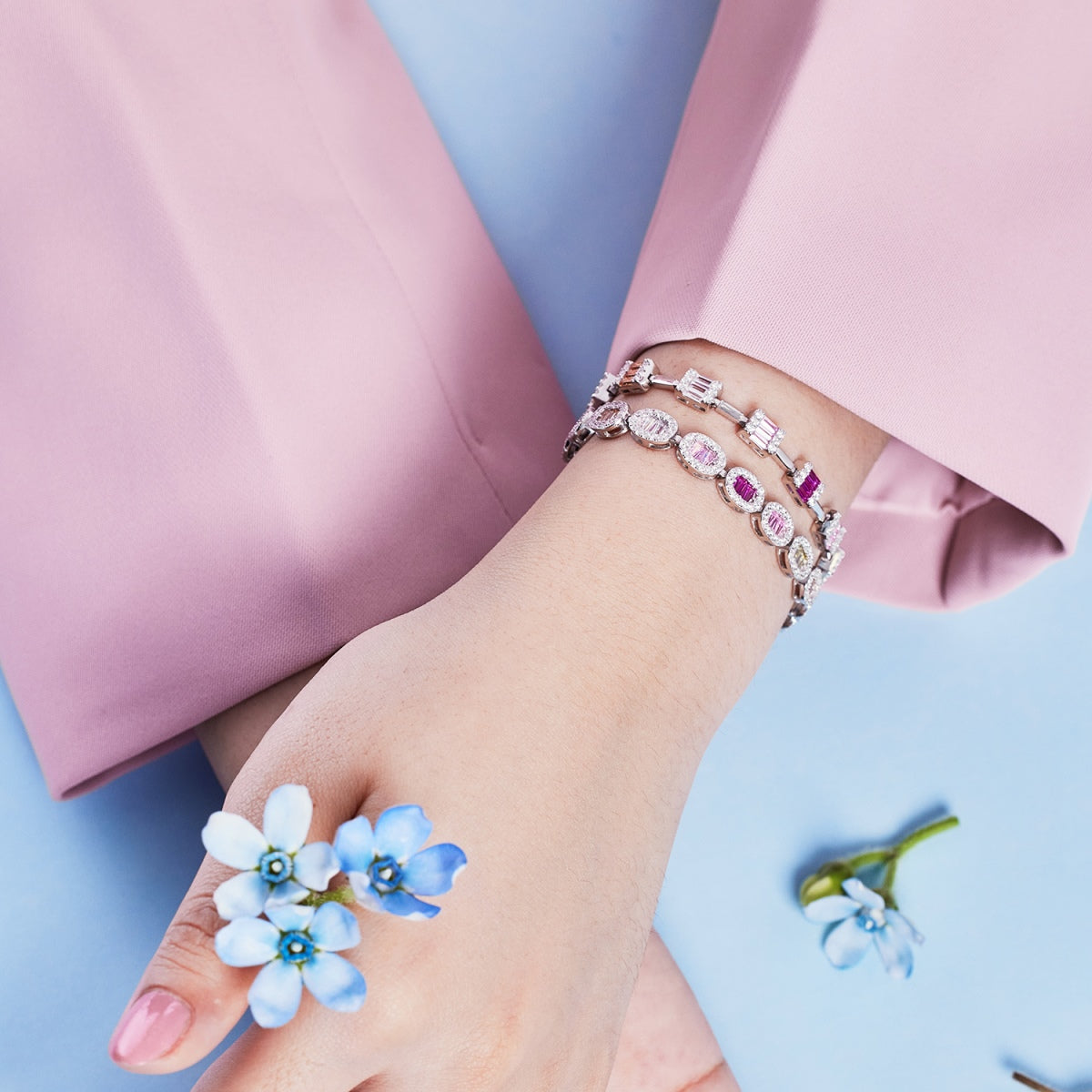 [Olivia JW]Dainty Charming Emerald Cut Daily Bracelet