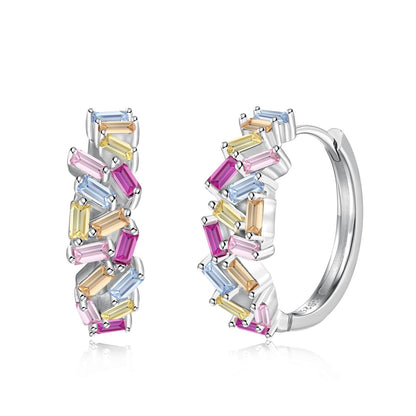[Olivia JW]Dazzling Colorful Emerald Cut Daily Earrings