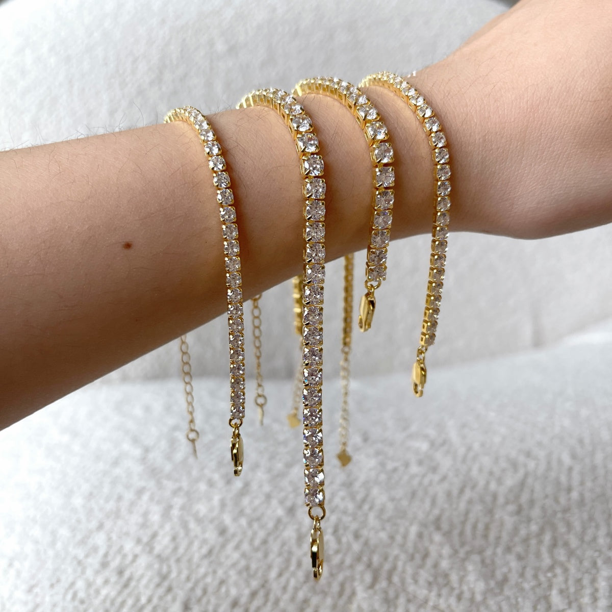 [Olivia JW]Sparkling Radiant Princess Cut Tennis Bracelet