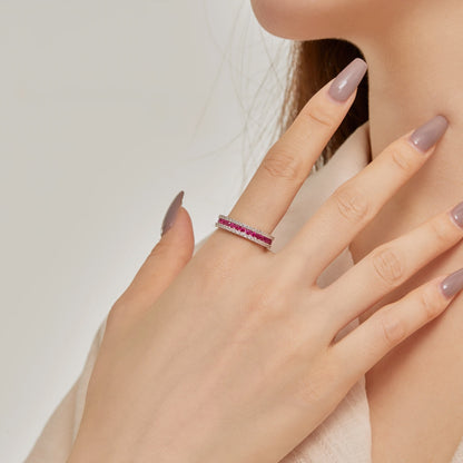 [Olivia JW]Delicate Colorful Round Cut Daily Ring