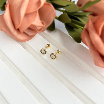 [Olivia JW]Devil's Eye Ear Bone Nail Earrings