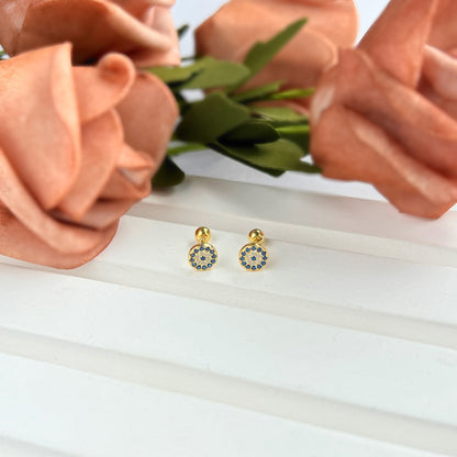 [Olivia JW]Devil's Eye Ear Bone Nail Earrings
