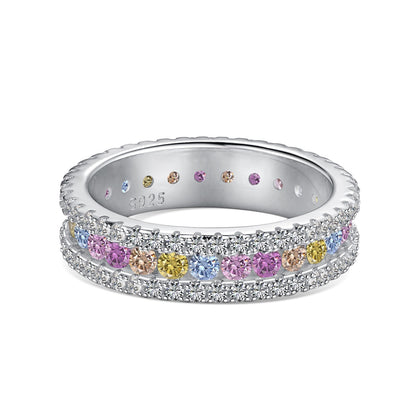 [Olivia JW]Delicate Colorful Round Cut Daily Ring