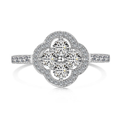 [Olivia JW]Four Leaf Clover Flower Design Ring