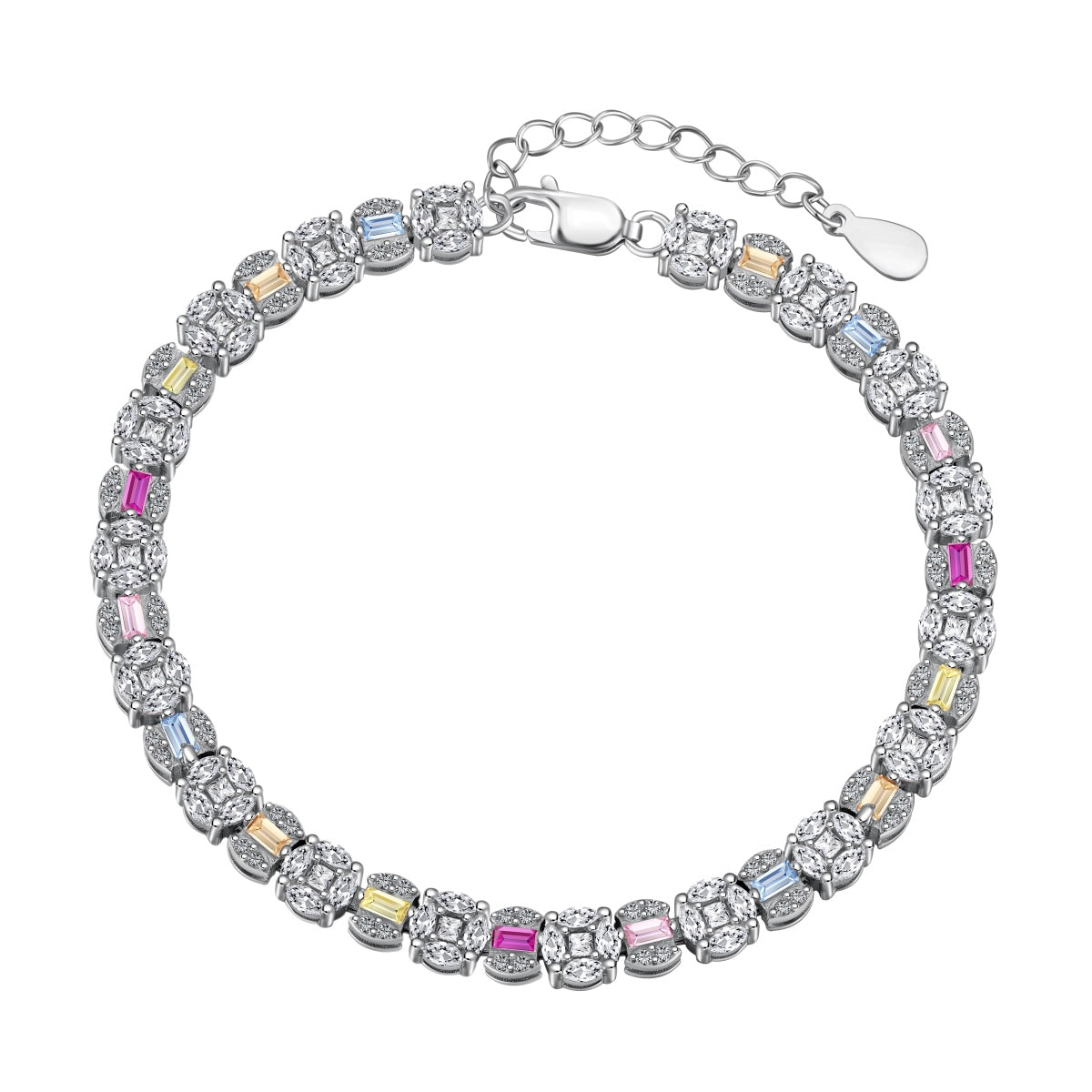 [Olivia JW]Dazzling Radiant Multi Cut Daily Bracelet