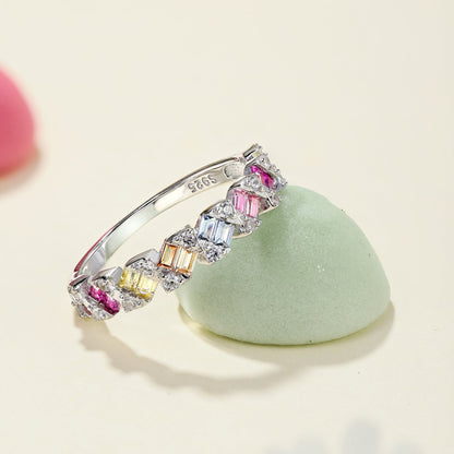 [Olivia JW]Delicate Vibrant Emerald Cut Daily Ring