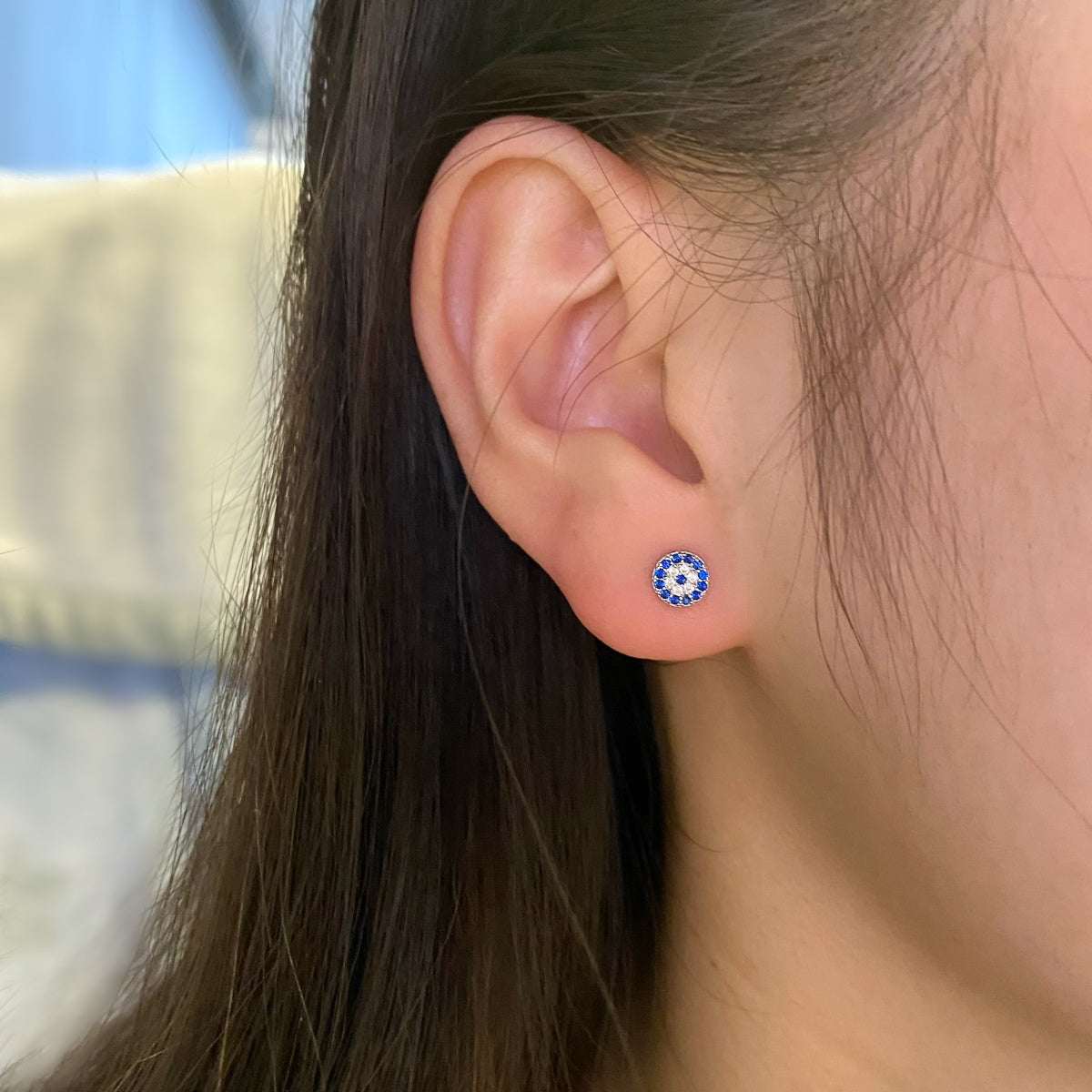 [Olivia JW]Devil's Eye Ear Bone Nail Earrings