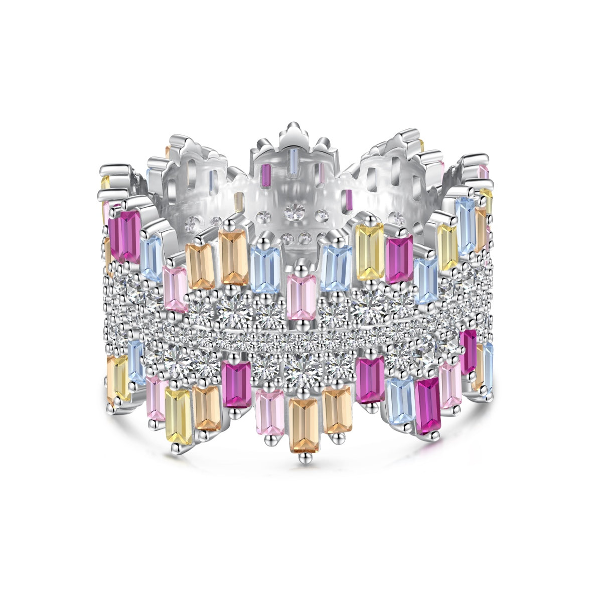 [Olivia JW]Luxurious Colorful Radiant Cut Daily Ring