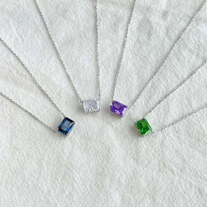 [Olivia JW]Luxurious Square Shape Colorful Necalack