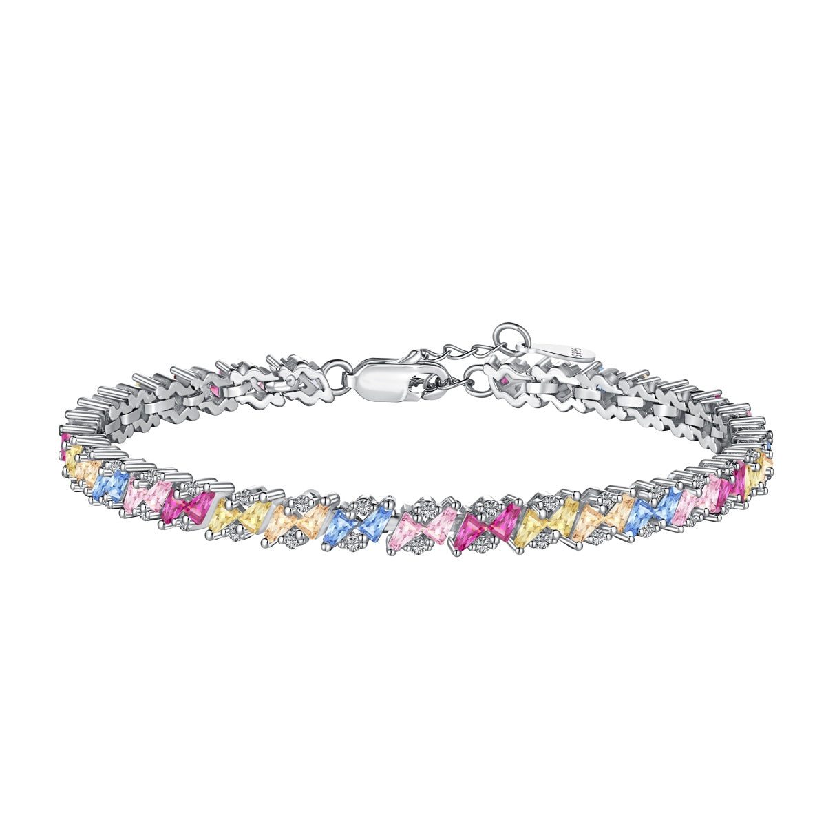 [Olivia JW]Ornate Sparkling Multi Cut Party Bracelet