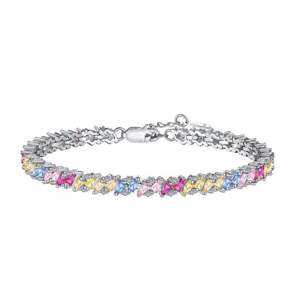 [Olivia JW]Ornate Sparkling Multi Cut Party Bracelet