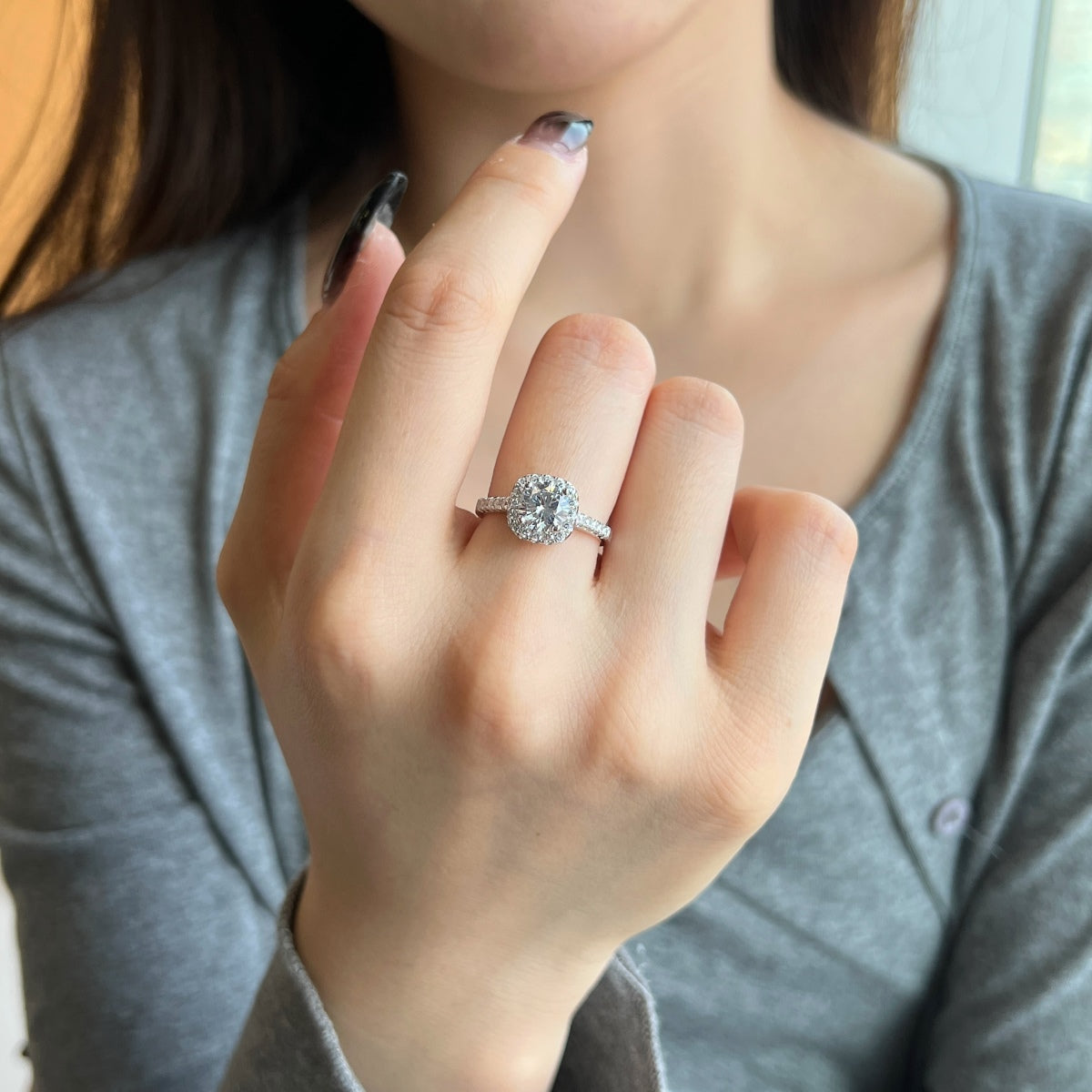 [Olivia JW]Dazzling Resplendent Round Cut Wedding Ring