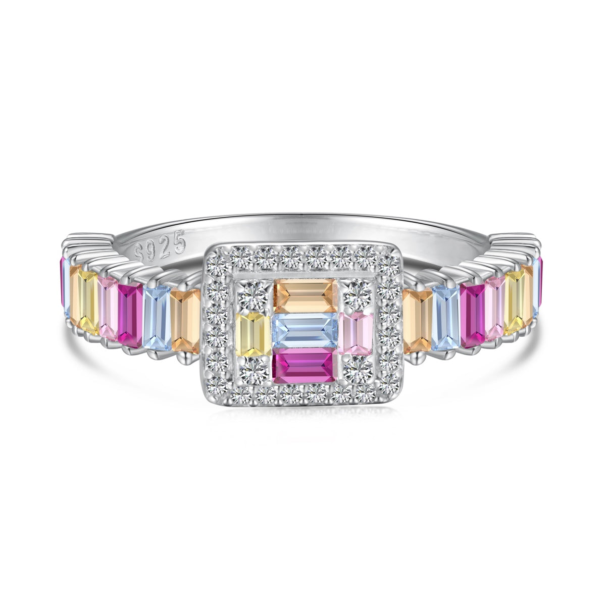 [Olivia JW]Exquisite Colorful Radiant Cut Party Ring