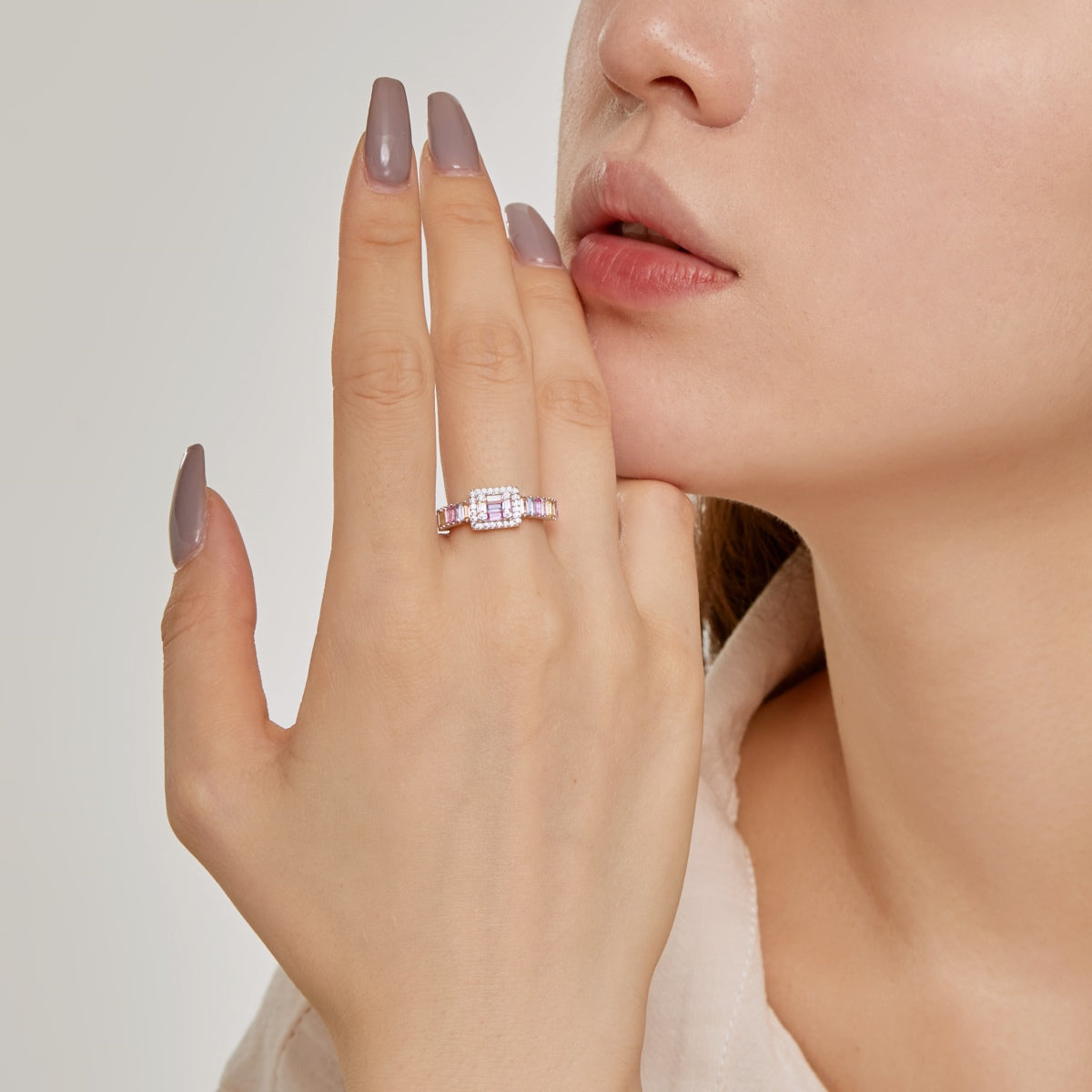 [Olivia JW]Exquisite Colorful Radiant Cut Party Ring