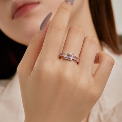 [Olivia JW]Exquisite Colorful Radiant Cut Party Ring