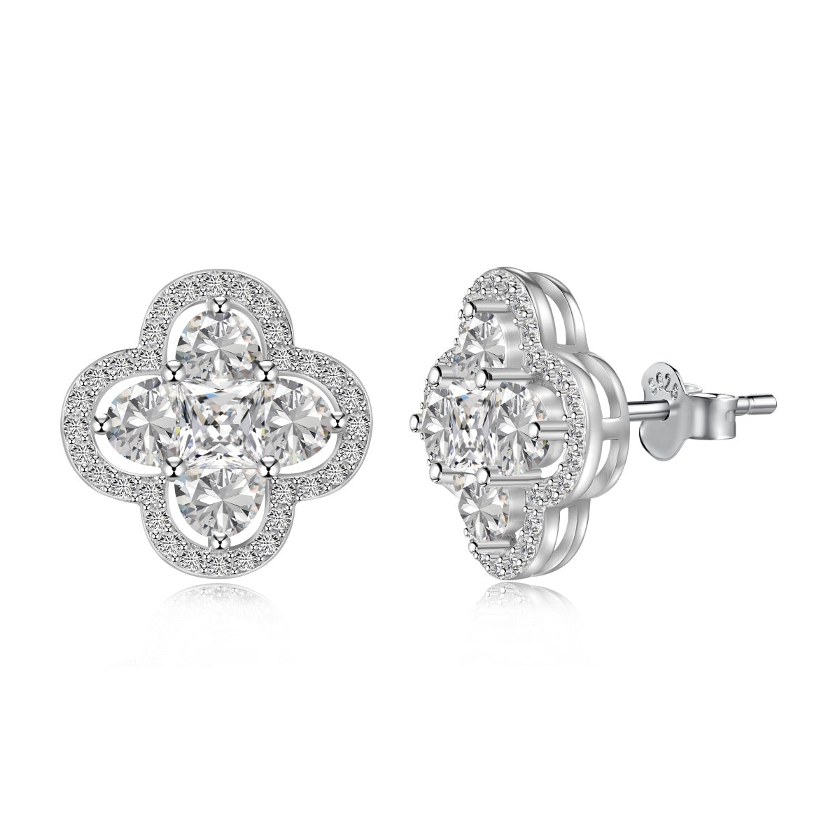 [Olivia JW]Lucky Four-Leaf Clover Exquisite Earrings