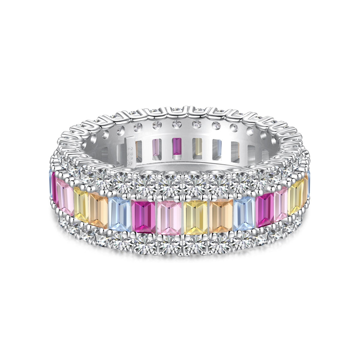 [Olivia JW]Dainty Colorful Radiant Cut Daily Ring