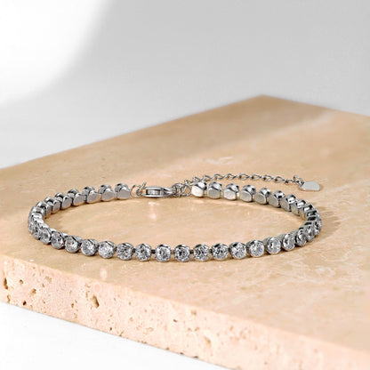 [Olivia JW]Ornate  Sparkling Round Cut Daily Bracelet