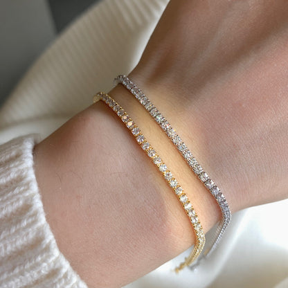 [Olivia JW]Radiant Shinning Princess Cut Tennis Bracelet