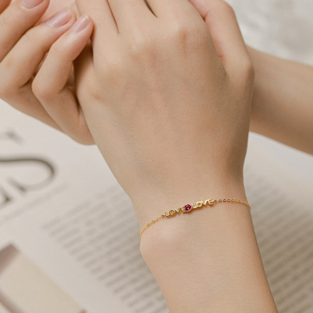 [Olivia JW]Romantic Heart Shape Lover Bracelet