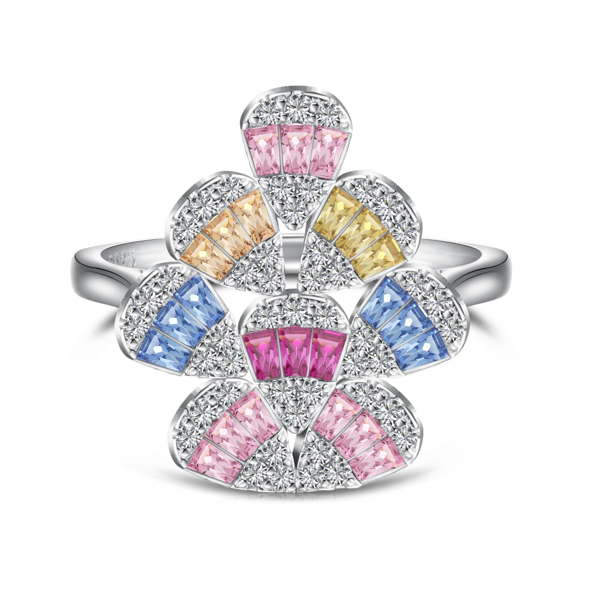 [Olivia JW]Sparkling Colorful Water Drop Shape Daily Ring