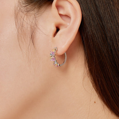 [Olivia JW]Dazzling Colorful Emerald Cut Daily Earrings