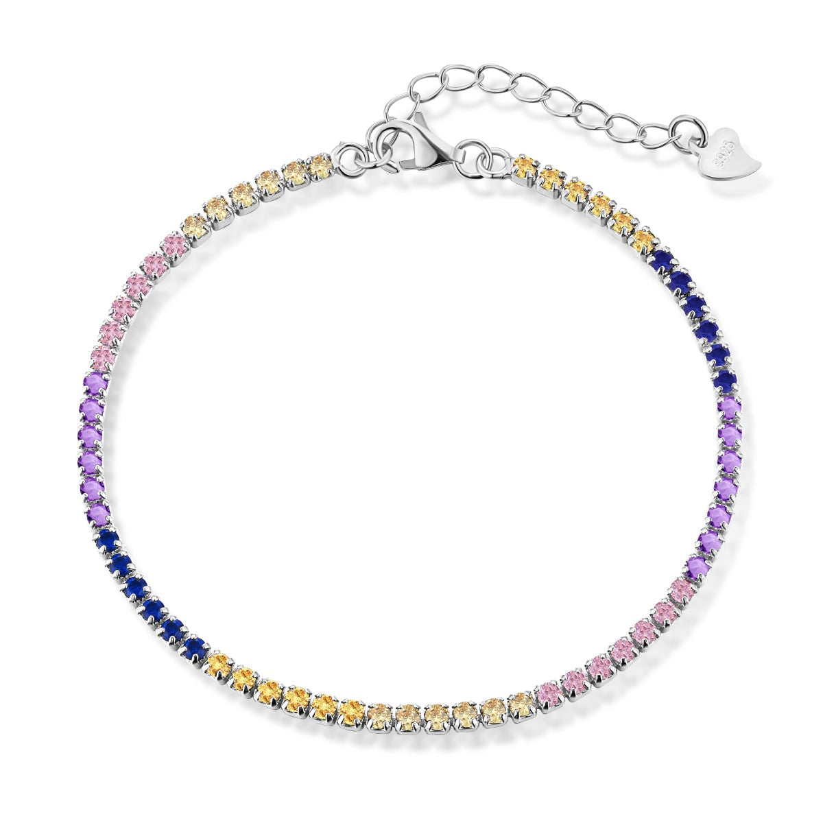 [Olivia JW]Radiant Shinning Princess Cut Tennis Bracelet