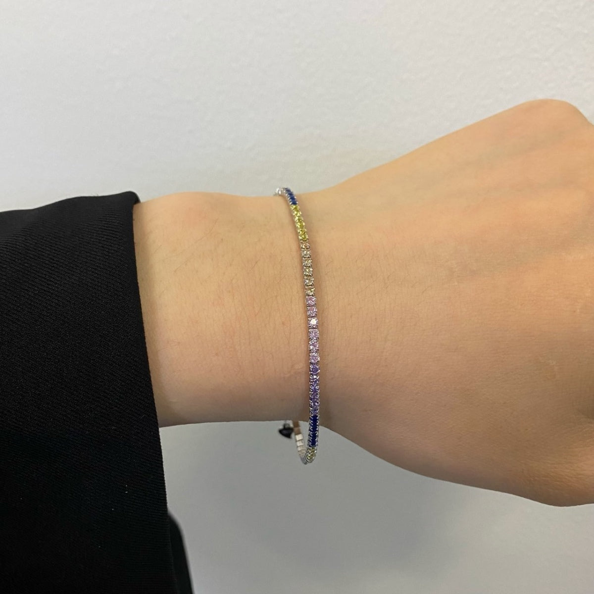 [Olivia JW]Radiant Shinning Princess Cut Tennis Bracelet