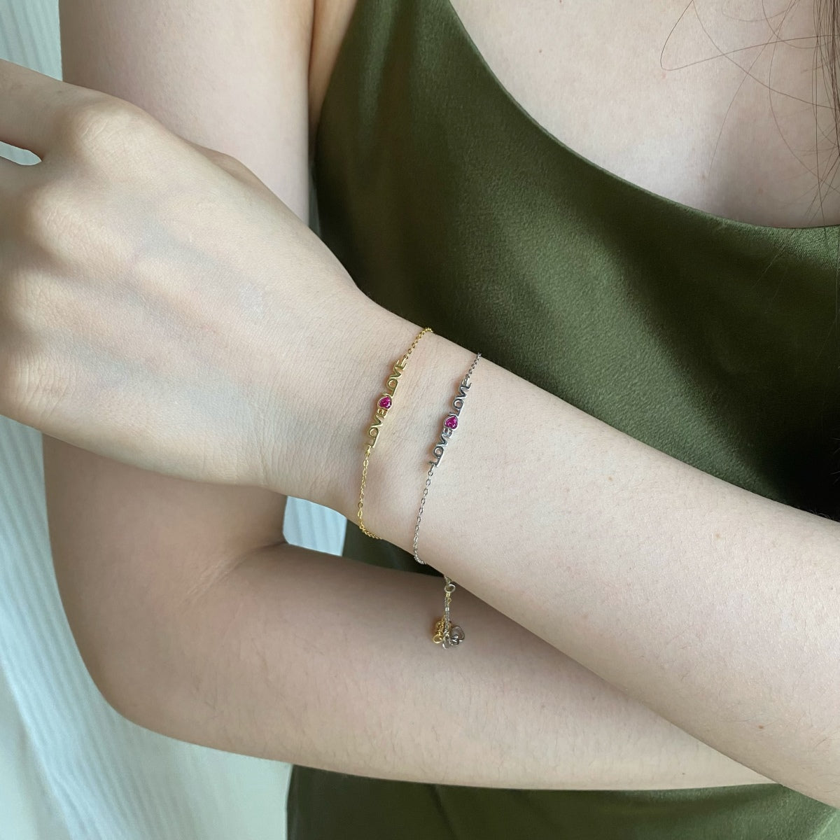 [Olivia JW]Romantic Heart Shape Lover Bracelet