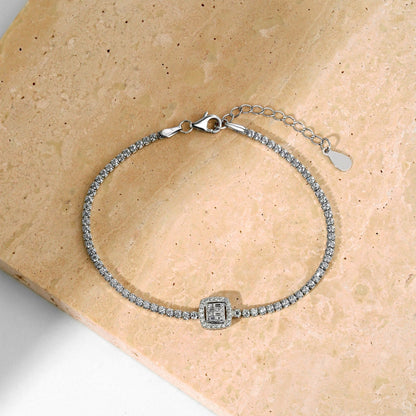 [Olivia JW]Luxurious Dazzling Square Shape Banquet Bracelet