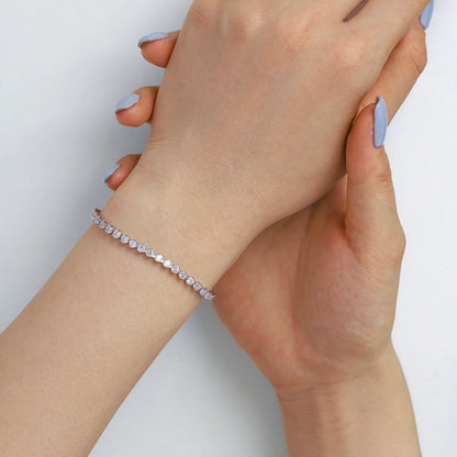 [Olivia JW]Ornate  Sparkling Round Cut Daily Bracelet