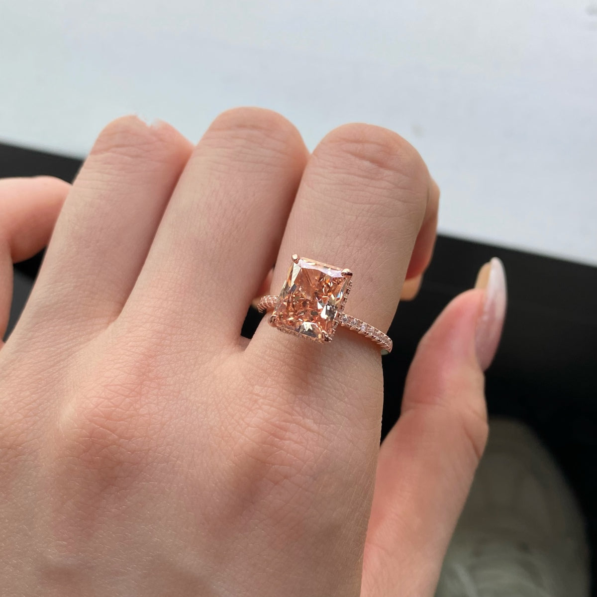 [Olivia JW]4.0 Carat Luxurious Engagement Ring