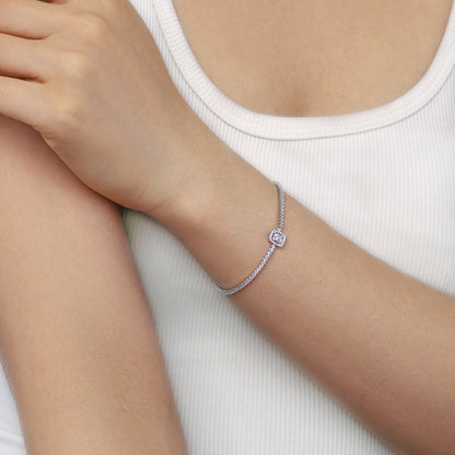 [Olivia JW]Luxurious Dazzling Square Shape Banquet Bracelet