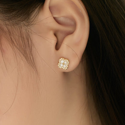 [Olivia JW]Four-Leaf Clover Flower Shaped Earrings