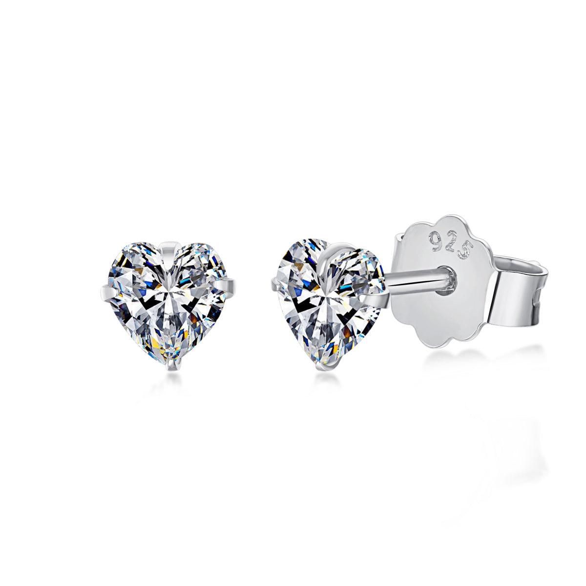 [Olivia JW]Sparkling Heart Shaped Simple Earrings