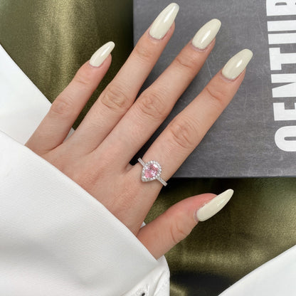 [Olivia JW]1.0 Carat Luxurious Resplendent Water Drop Shape Wedding Ring