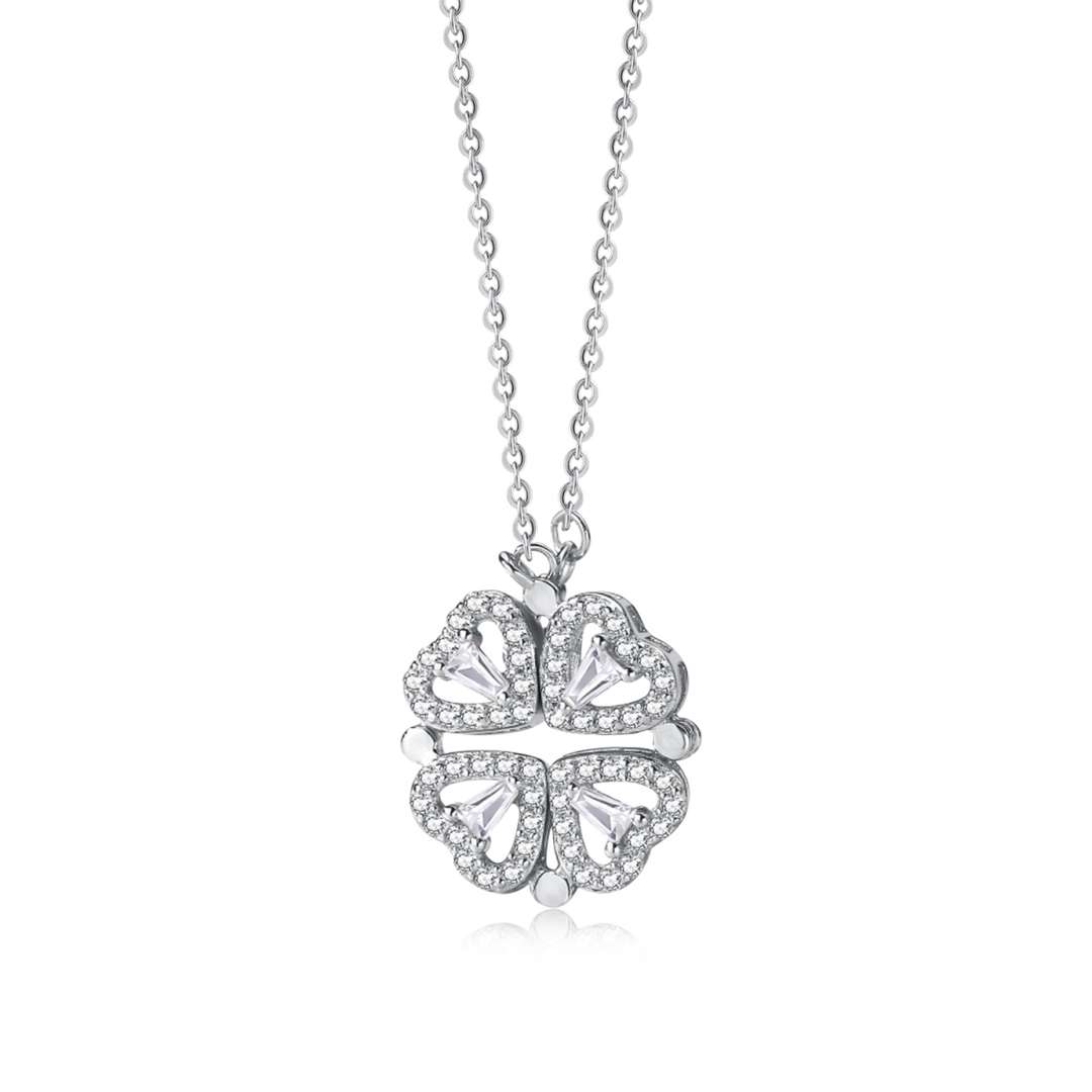 [Olivia JW]Ornate Heart Cut Flower Shape Necklace