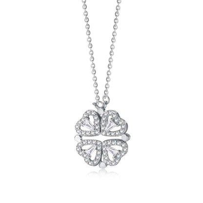 [Olivia JW]Ornate Heart Cut Flower Shape Necklace