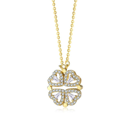 [Olivia JW]Ornate Heart Cut Flower Shape Necklace