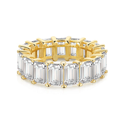 [Olivia JW]0.75 Carat Elegant Emerald Cut Tennis Ring