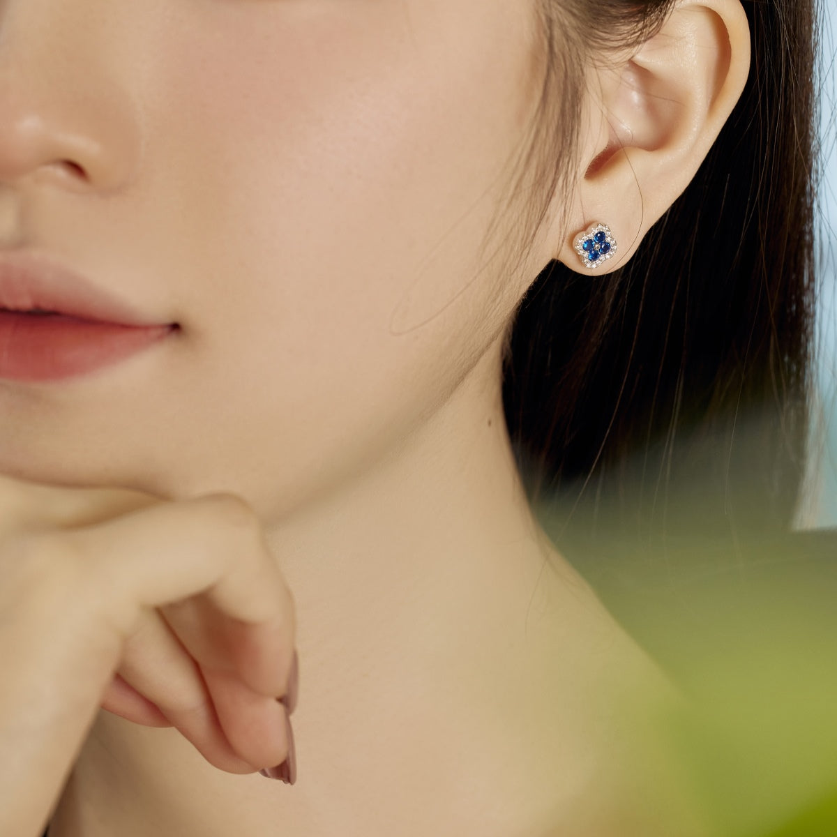 [Olivia JW]Four-Leaf Clover Flower Shaped Earrings