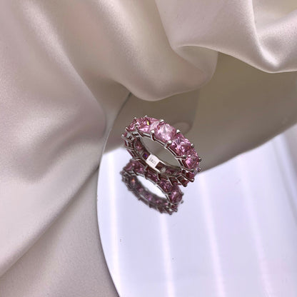 [Olivia JW]Elegant Princess Cut Tennis Ring
