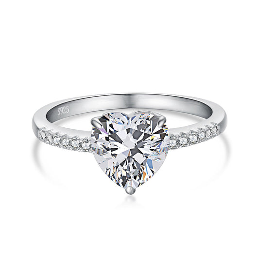 [Olivia JW]2.0 Carat Dazzling Lustrous Heart Cut Lover Ring