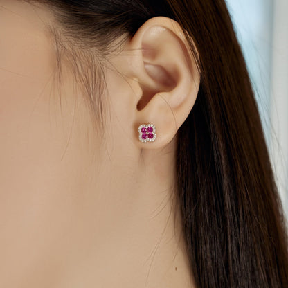 [Olivia JW]Four-Leaf Clover Flower Shaped Earrings