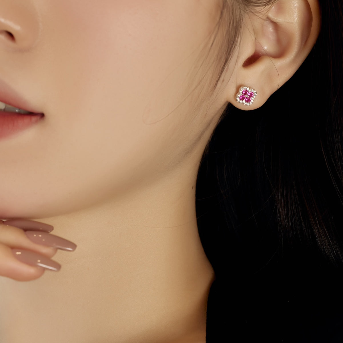 [Olivia JW]Four-Leaf Clover Flower Shaped Earrings