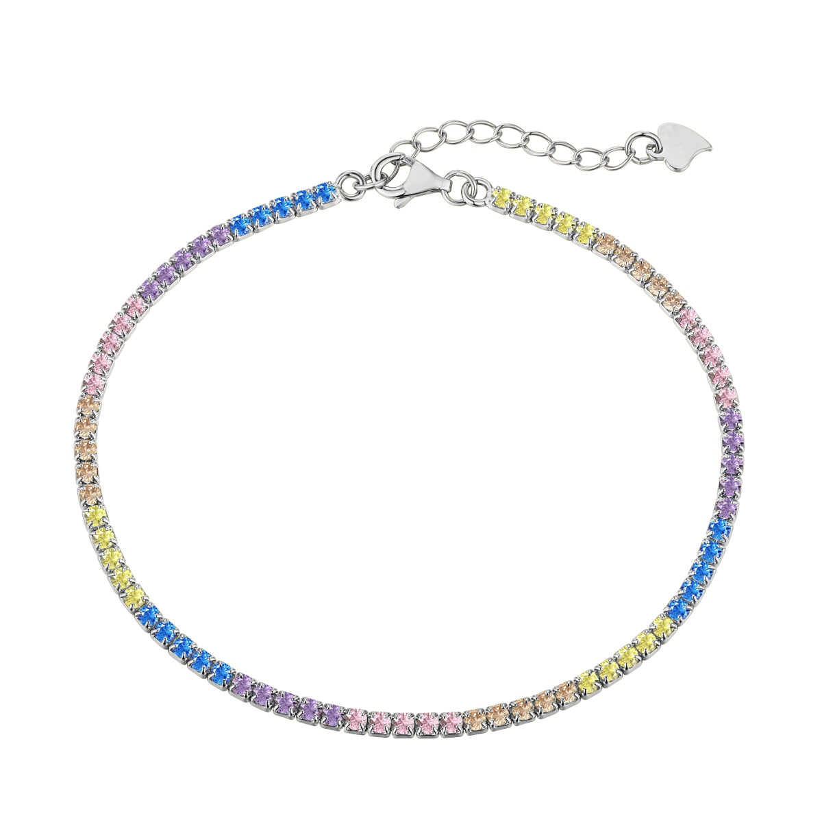 [Olivia JW]Dazzling Colorful Round Cut Daily Bracelet